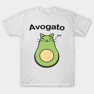 Womens Avogato Funny T Shirt Avocado Cat Cute Cat Face Novelty Tee T-Shirt